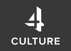 4 Culture white logo on gray background